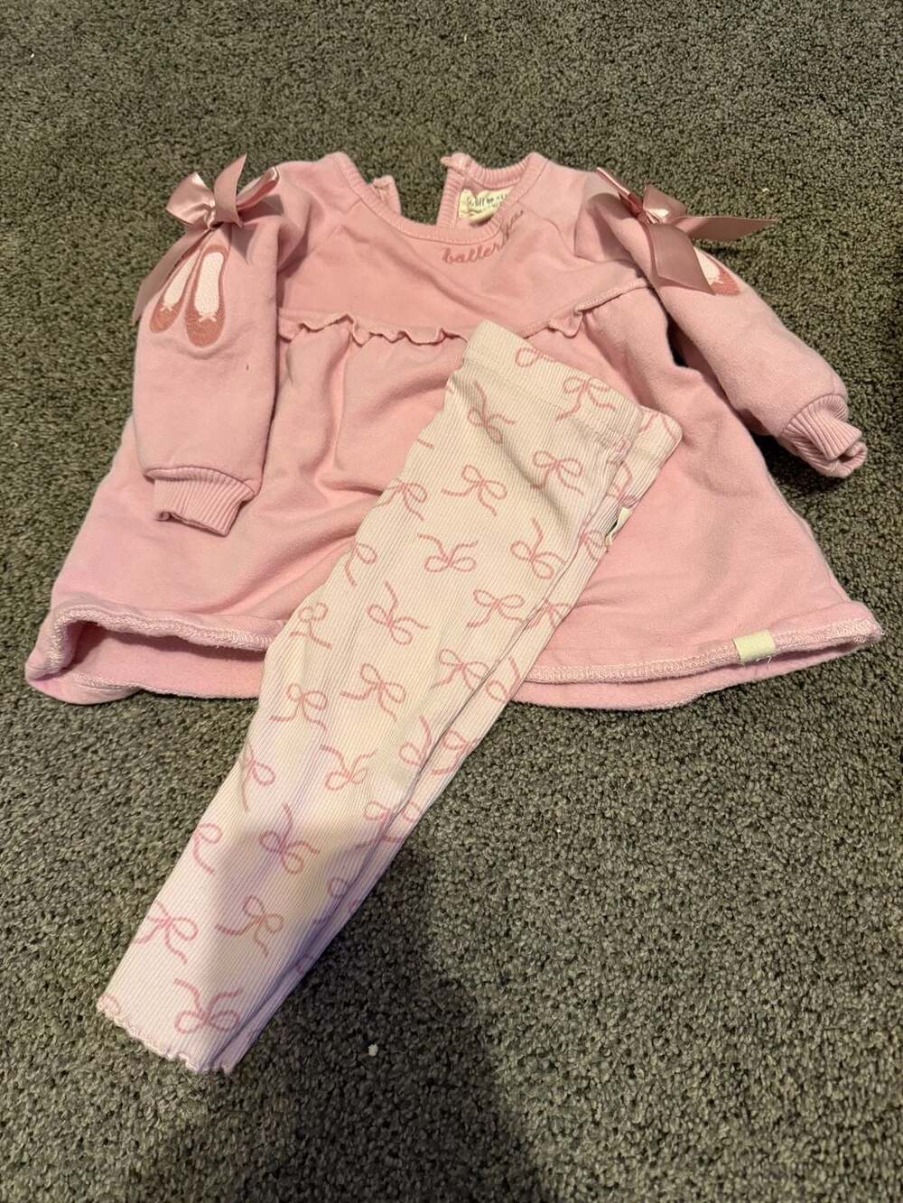 Rabbit & Bear Organic Ballerina Outfit Set Pink 6-9M